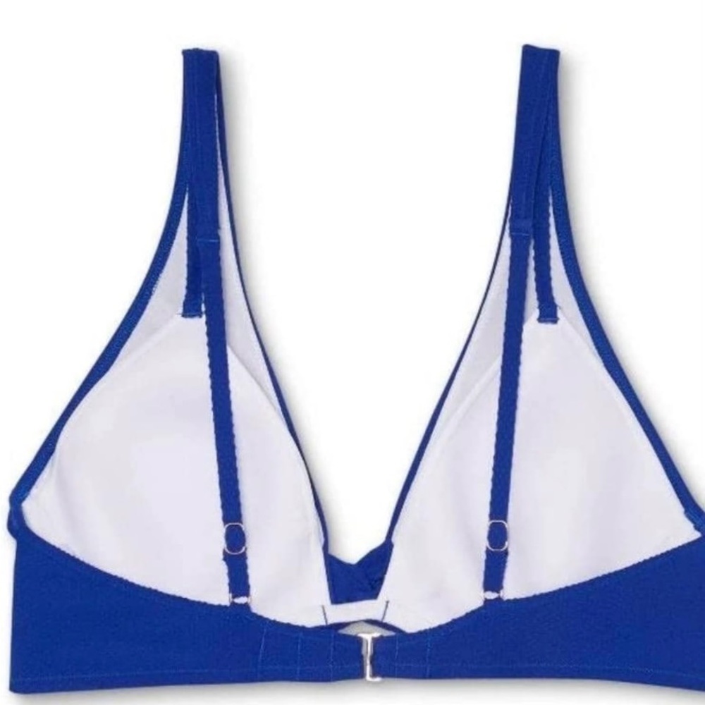 NWT Women's Blue Twist-Front Bikini top - Picture 8 of 11